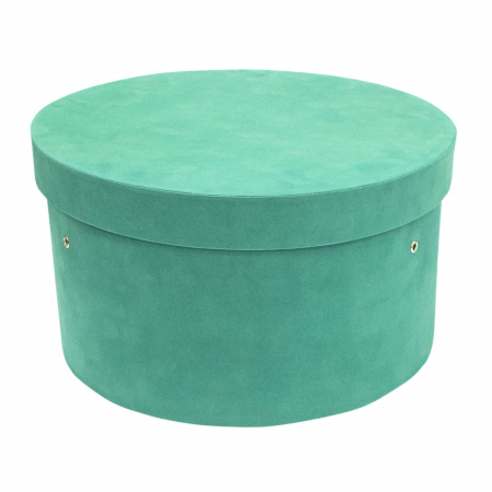 Cutie trusou botez rotunda catifea emerald [1]