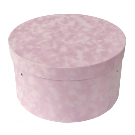 Cutie trusou botez rotunda catifea roz [1]