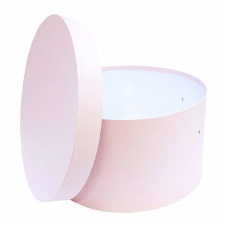 Cutii trusou botez rotunde hartie - Cutie trusou botez rotunda hartie roz