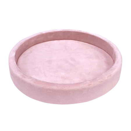 Tavite rotunde catifea buretate pentru mot - Tavita mot rotunda catifea buretata roz prafuit