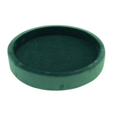 Tavite rotunde catifea buretate pentru mot - Tavita mot rotunda catifea buretata verde smarald
