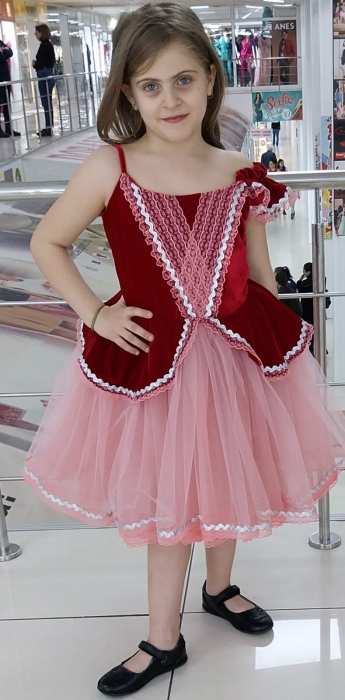 Rochita catifea rosie fetite [1]