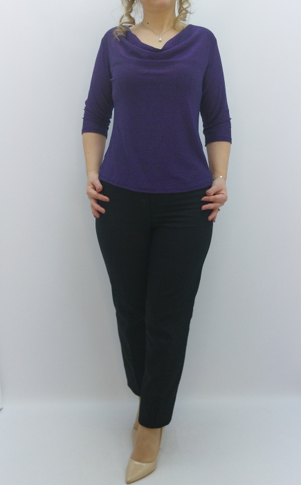 BLUZA VICTORITA LUREX MOV [1]