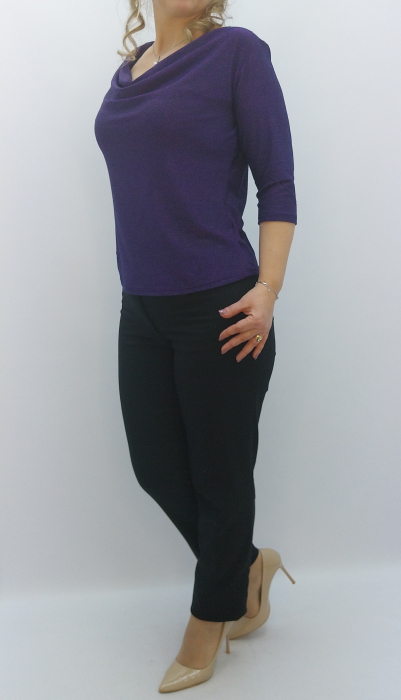 BLUZA VICTORITA LUREX MOV [3]