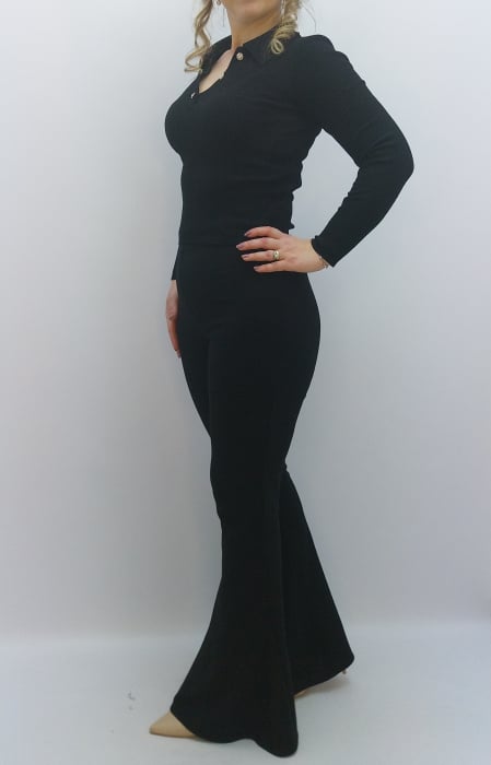 Pantalon negru evazat [2]