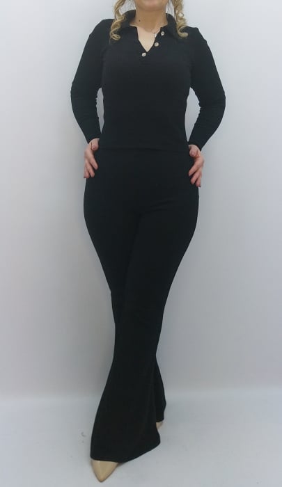 Pantalon negru evazat [3]