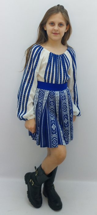 COSTUM TRADITIONAL POPULAR STILIZAT ALBASTRU [1]