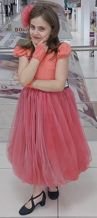 Rochita lunga dantela - organza fetite [1]