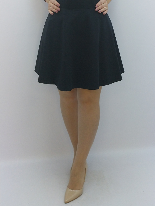 Fusta semiclos neagră din stofă fabricată în România – Dadas Constanța [2]