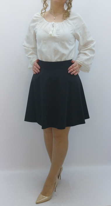 Fusta semiclos neagră din stofă fabricată în România – Dadas Constanța [10]