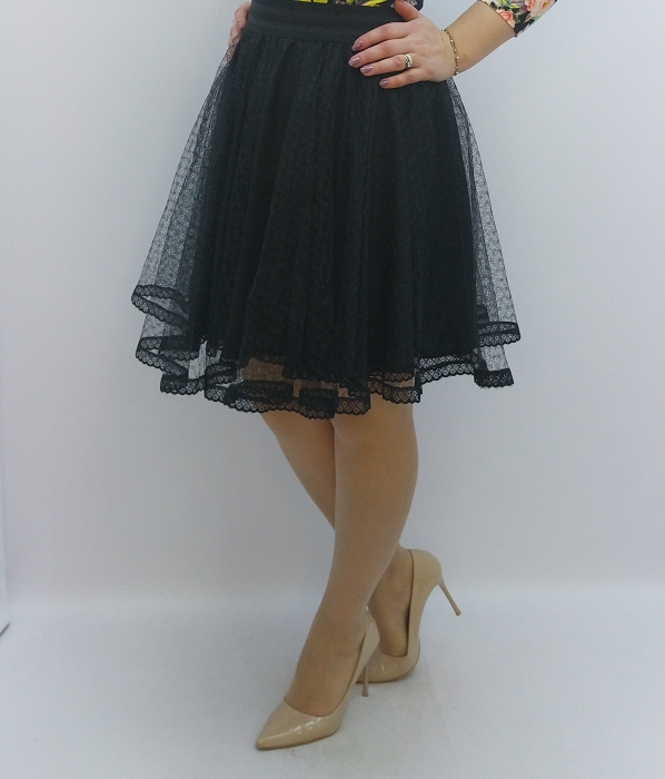 Fustă din plasă tip tiul cu terminație din danteluță – Fabricată în România Dadas Constanța [5]