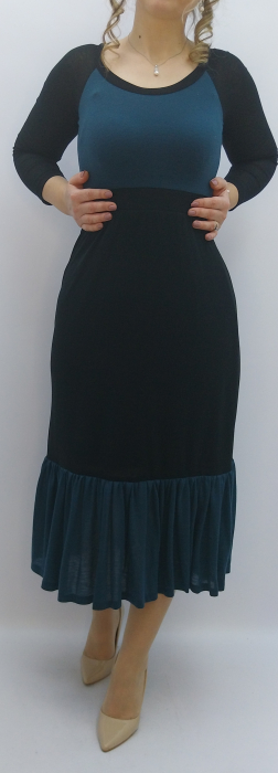 rochie-midi-eleganta-dama-negru-turcoaz-volan-jos-office-eveniment-dadas-romania.jpg [9]