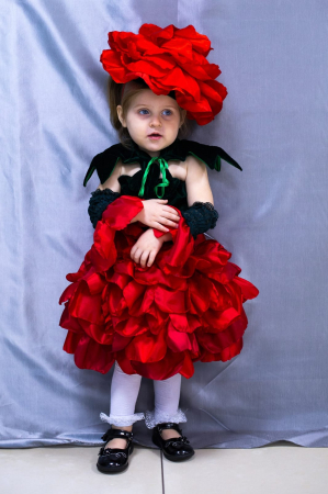 carnaval copii - Costum floare rosie