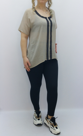 Casual - BLUZA TRADITIONAL POPULARA BEJ 2