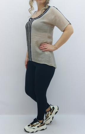 BLUZA TRADITIONAL POPULARA BEJ [1]