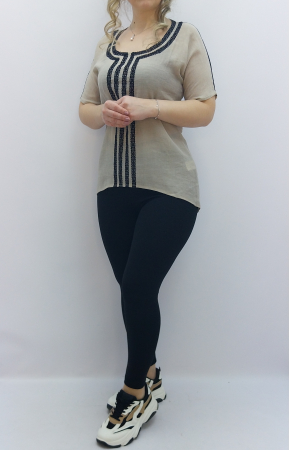 BLUZA TRADITIONAL POPULARA BEJ [2]