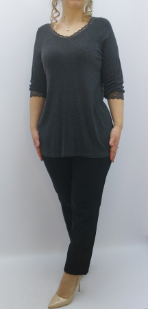 casual adulti - BLUZA TRICOT GRI