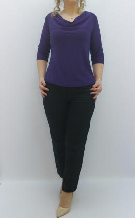Noutati - BLUZA VICTORITA LUREX MOV