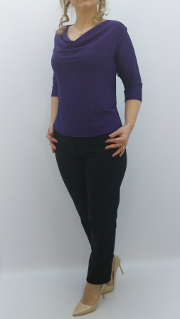 BLUZA VICTORITA LUREX MOV [1]