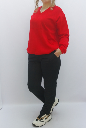 TRENING ROSU CU PANTALON NEGRU [1]