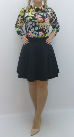 Casual - FUSTA CLOS NEAGRA STOFA 