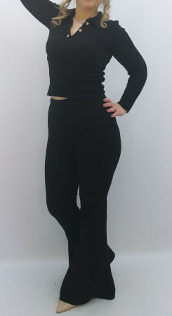 Pantalon negru evazat [3]