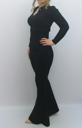 Pantalon negru evazat [1]