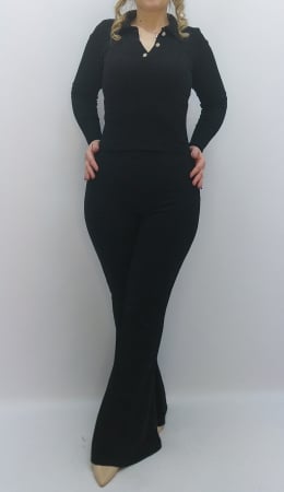 Pantalon negru evazat [2]
