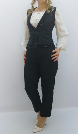 Vesta neagra cu dantela scurta [2]