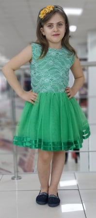 Carnaval - Rochita dantela verde fetite