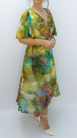 Elegante - Rochie vaporoasă imprimeu artistic