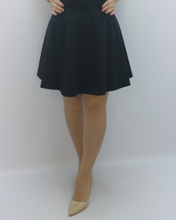 Fusta semiclos neagră din stofă fabricată în România – Dadas Constanța [2]