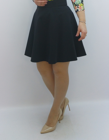 Fusta semiclos neagră din stofă fabricată în România – Dadas Constanța [6]