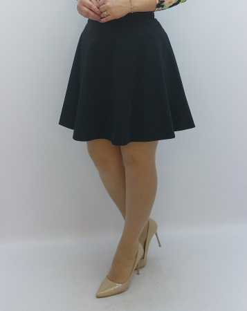 Fusta semiclos neagră din stofă fabricată în România – Dadas Constanța [4]
