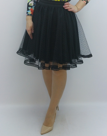 Fustă din plasă tip tiul cu terminație din danteluță – Fabricată în România Dadas Constanța [1]