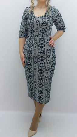 Traditional adulti - rochie-casual-gri-jerse-model-traditional-negru-dama-eleganta-modern-dadas-romania.jpg