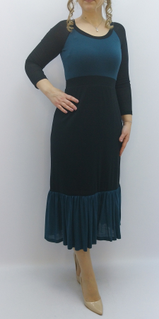 rochie-midi-eleganta-dama-negru-turcoaz-volan-jos-office-eveniment-dadas-romania.jpg [5]