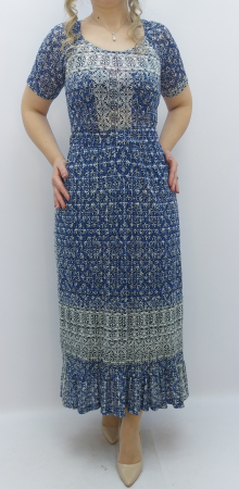 casual adulti - rochie-lunga-dama-albastra-imprimeu-elegant-croi-cambrat-dadas-constanta-romania.jpg