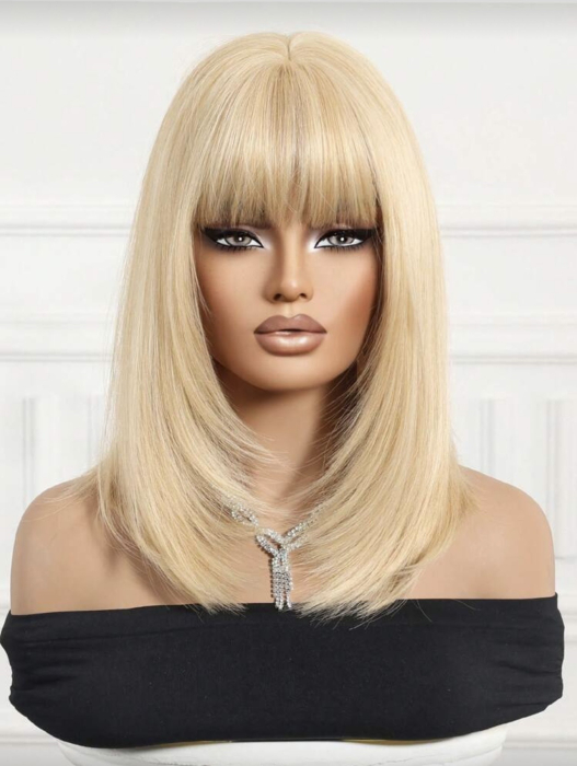 Peruca C1736 Blonda Cu Breton Si Par Filat - Blond Auriu [2]