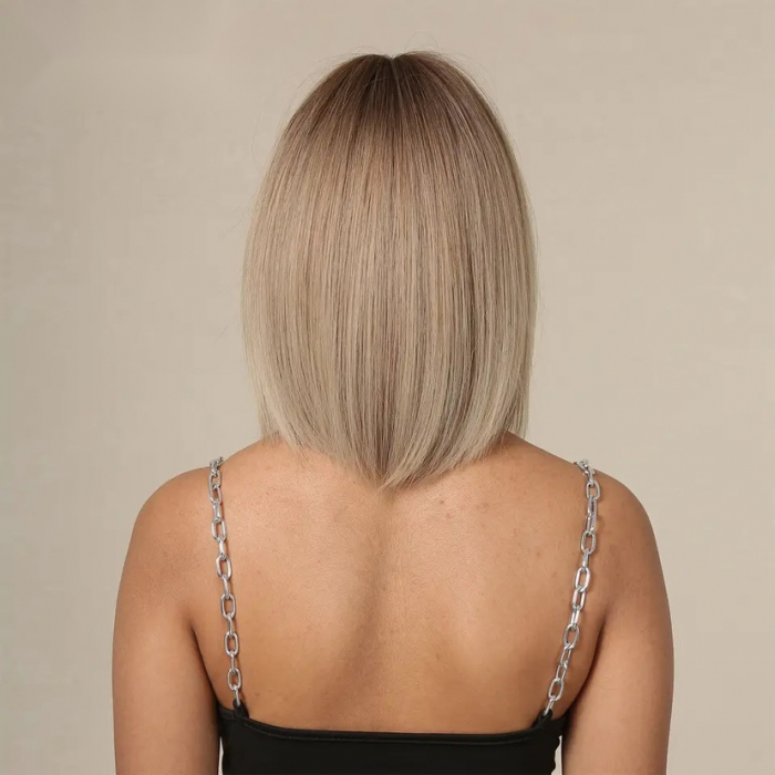 Peruca C1289 Blonda Cenusie Gri Cu Breton Bob [3]