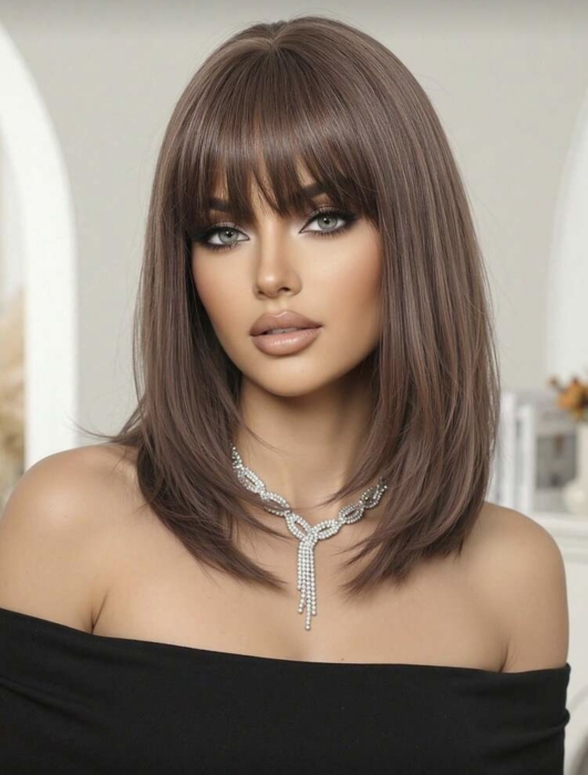 Peruca C1743 Satena Violet-Gri Deschis Cu Breton [2]