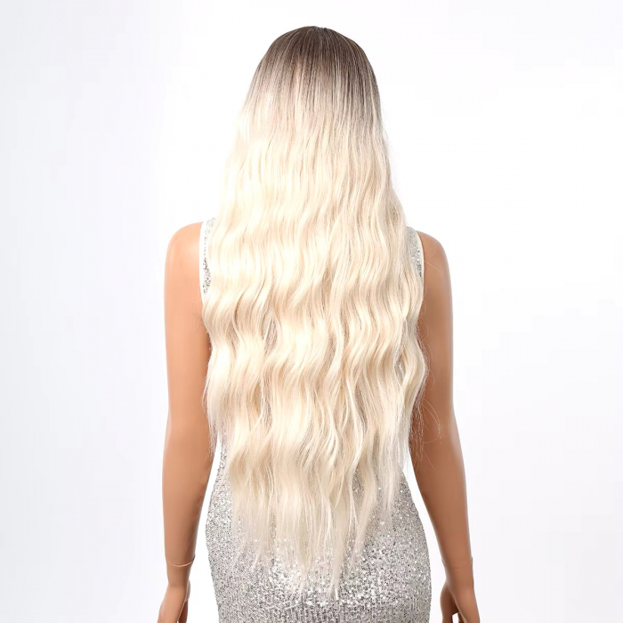 Peruca C1395 Blonda Ombre Cu Breton Blond Platinat [5]
