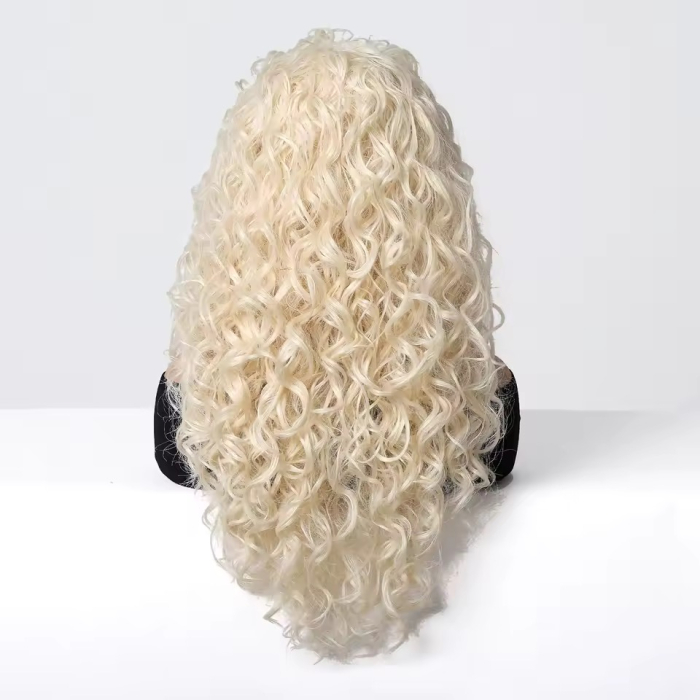 Peruca C1664 Blonda Cu Breton Par Ondulat Afro Volum Bucle [5]