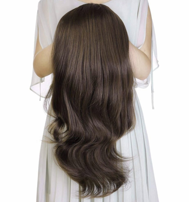 Semiperuca C1756 Extensie Jumatate De Peruca Partiala Satena Ondulata Cu Clema [2]