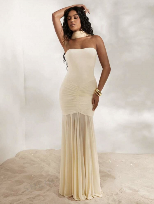 Rochie C1535 Sirenne Mulata Lunga Plasa [2]