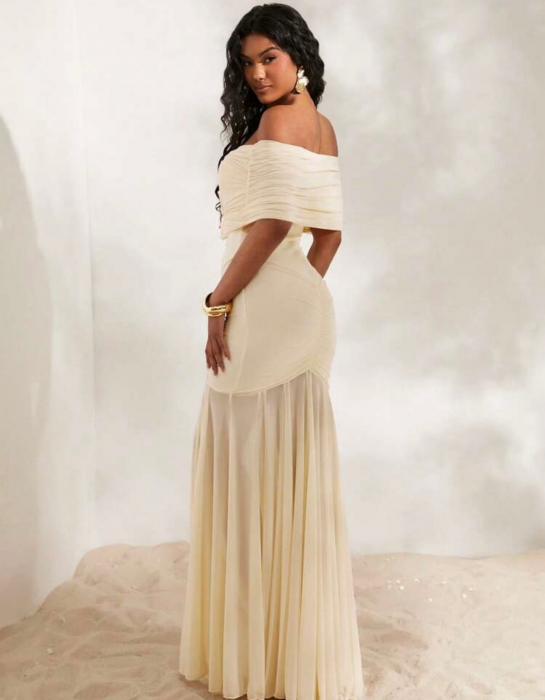 Rochie C1535 Sirenne Mulata Lunga Plasa [3]