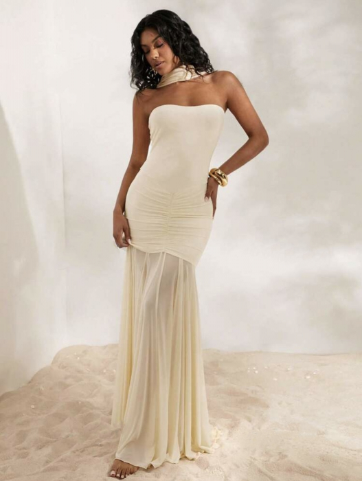 Rochie C1535 Sirenne Mulata Lunga Plasa [7]