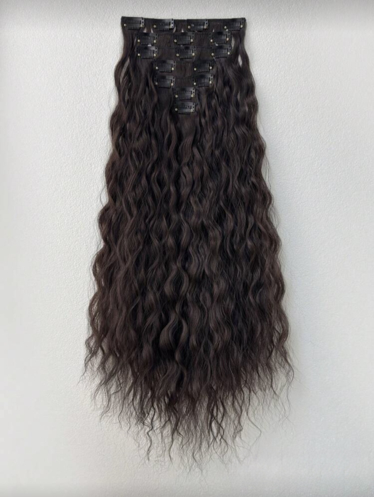 Set Extensii C1734 Cu Clips Satene Onduate Crete Pentru Volum [2]