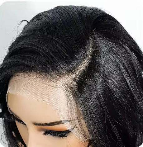 Peruca C1695 FRONT LACE Bruneta Ondulata Volum Bob Scurta (dantela la baza) [6]