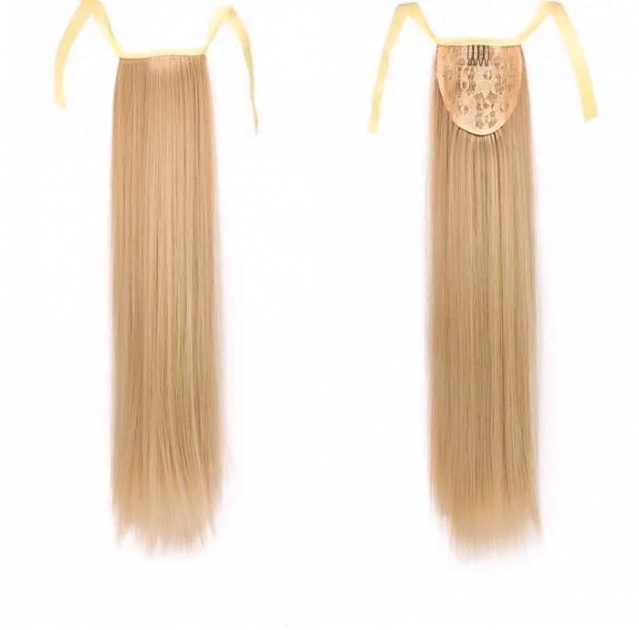 Coada C1277 Cu Panglica Blonda Cenusie (blond cenusiu) - 55 cm [2]